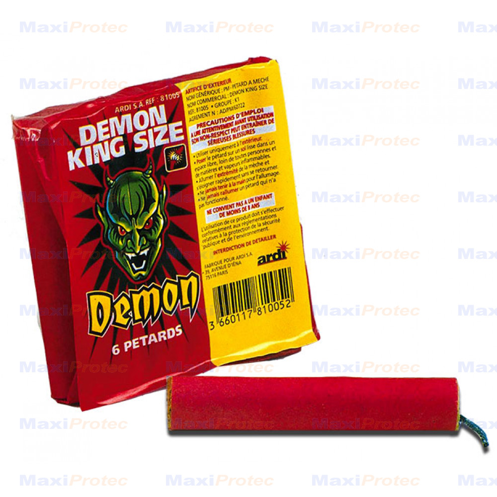 Paquet de 6 pétard Demon King Size