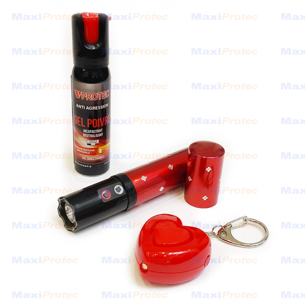 Bombe lacrymogene rouge a levre - Bombe antiagression lipstick
