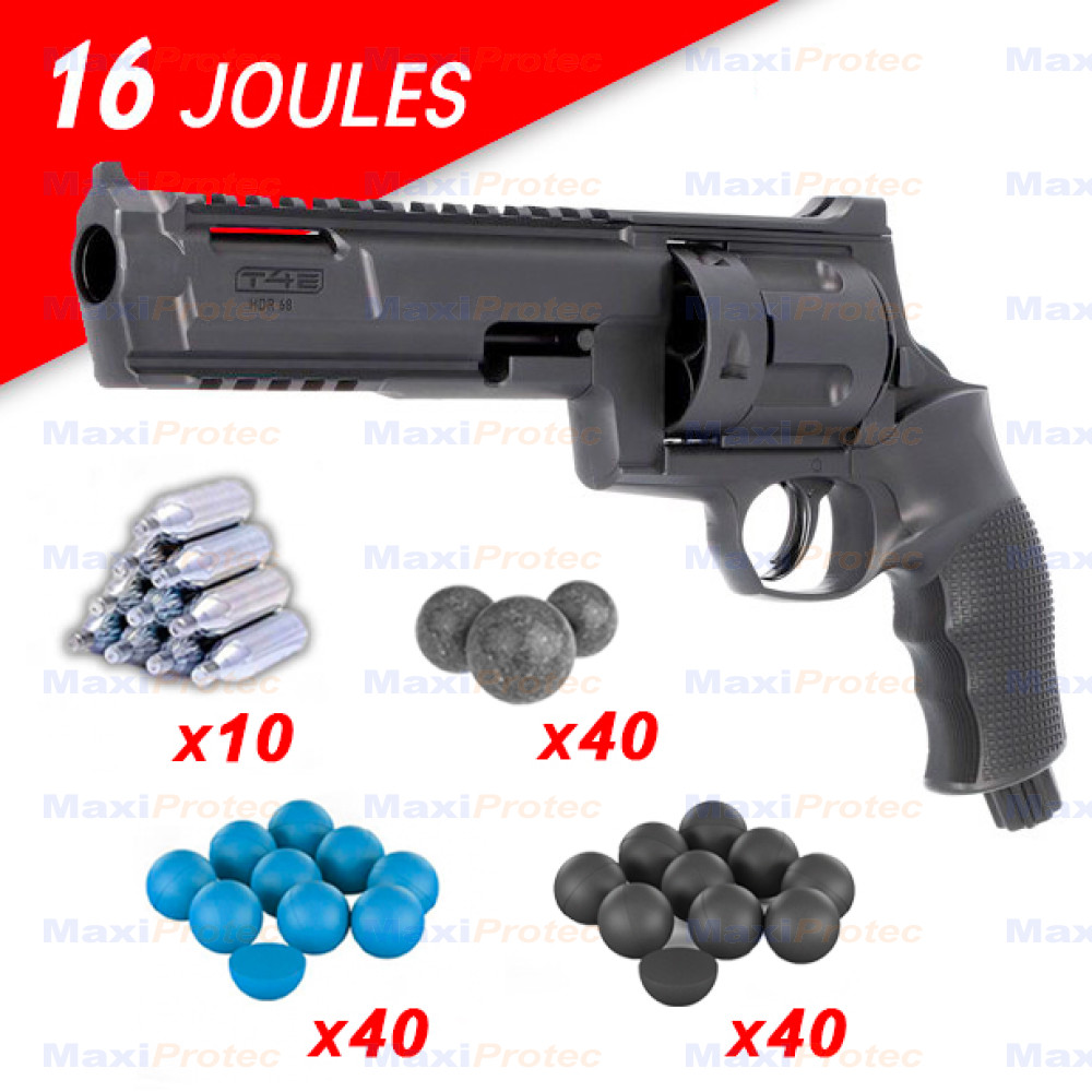 Revolver de défense Umarex T4E HDR68 (16 Joules) - Armurerie Loisir