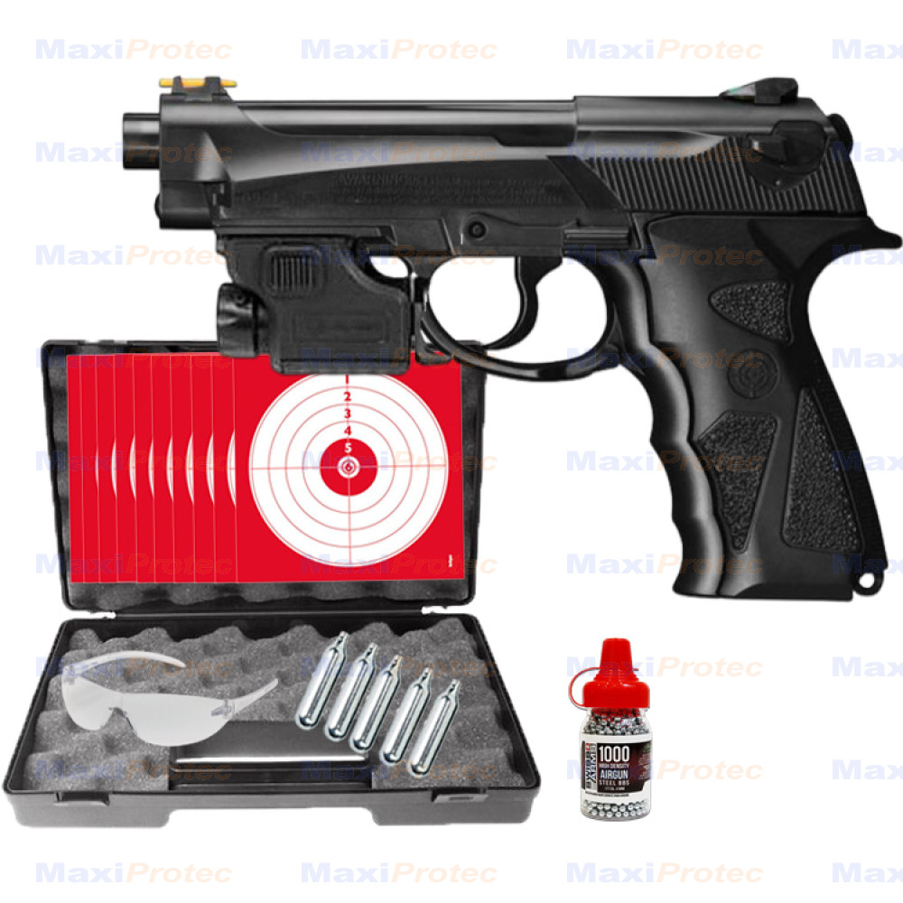 Pack TACC31 CROSMAN 4.1 joules 4.5mm + LASER - Pistolet CO2 - Pistolet à  plomb - Tir de loisir