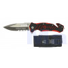 Couteau pliant K25 G10 rouge et noir lame 8.8 cm 