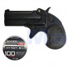 Pistolet de défense - DERRINGER noir Cal. 6mm + 100 cartouches 6mm