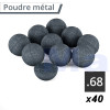 40 balles caoutchouc et métal cal.68 T4E Rubber-Steel