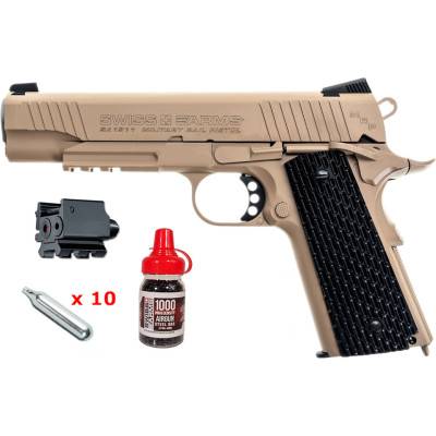 Pack Complet SA 1911 tan Military 4.5mm