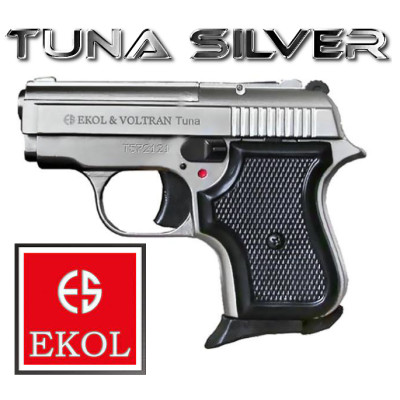 Pistolet EKOL Tuna chromé cal. 8 mm