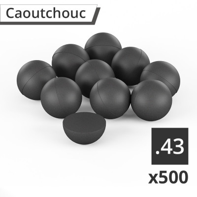 500 balles caoutchouc T4E Cal.43 (en pot)