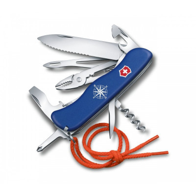 Couteau Suisse MARIN / SKIPPER bleu à cran 10 pièces
