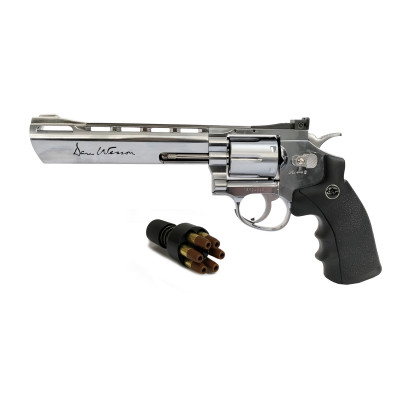Revolver Dan Wesson Chromé 6" cal. 4.5 mm - billes acier