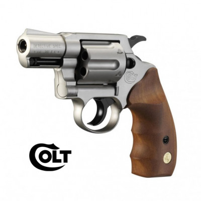 Colt Detective special - NICKELÉ/BOIS Cal. 9mm UMAREX