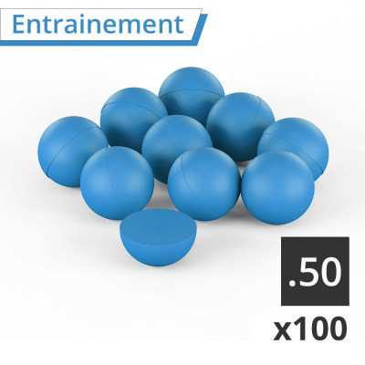 100 balles entrainement bleues cal.50