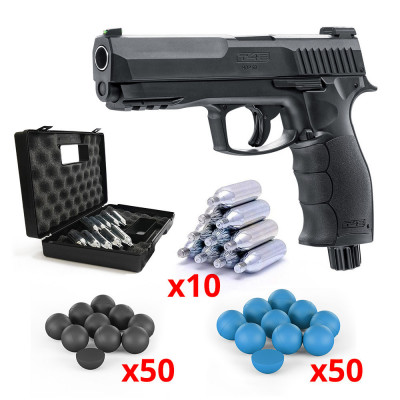 Pack Pistolet Umarex T4E HDP 50 (11 joules) - 50 balles caoutchouc métal 