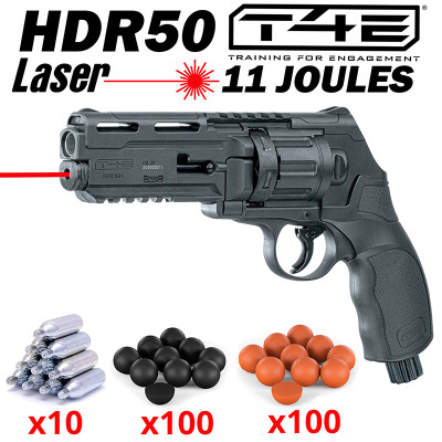 Revolver de défense Umarex T4E HDR50L Laser intégré cal. 50