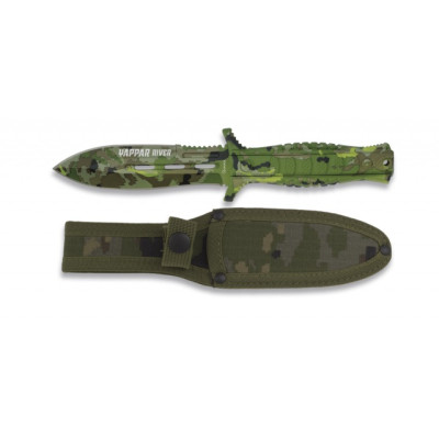 Couteau tactique vert lame 12.5 cm Albainox Vappar River