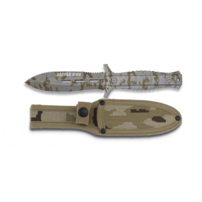 Couteau tactique camo lame 12.5 cm Albainox Vappar River