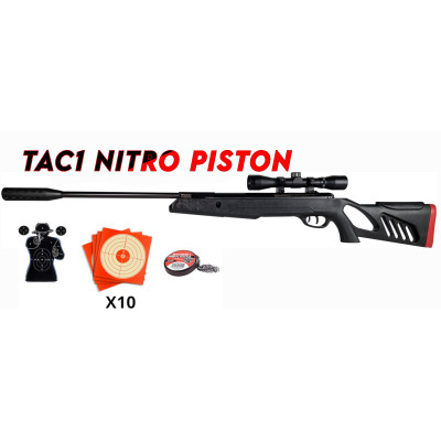 Carabine à plomb Nitro piston Swiss Arms Tac1 4.5mm 19.9J+fourreau