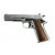 Pistolet Type "Colt 1911" chromé cal. 9 mm