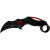 Couteau karambit sck red fire