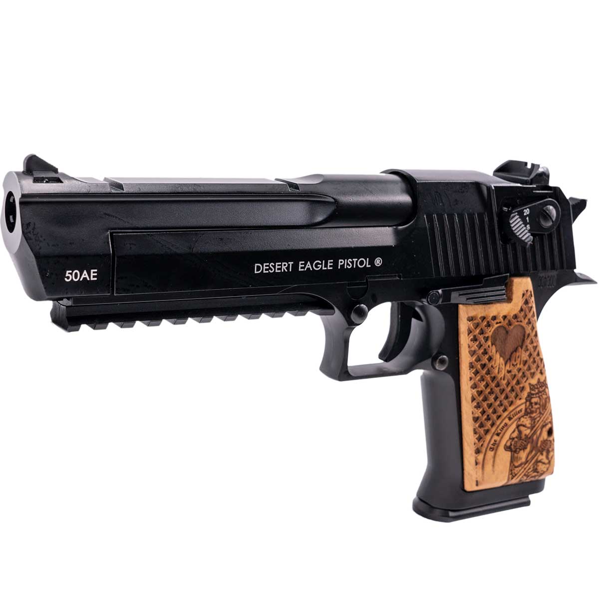 Pistolet Desert Eagle 50AE Airsoft Blowback Semi et Full Auto CO2 6mm 1.5j  Edition poker limitée