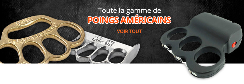 Poing americain PA alu arme de defense securite 03600003 protection  personelle aluminium