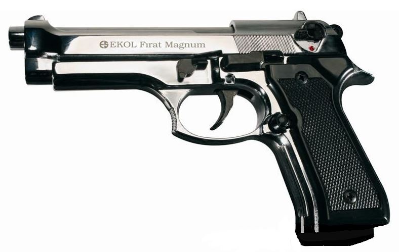 Pistolet d'alarme Ekol firat magnum Chrome 9mm PAK - GoDefense
