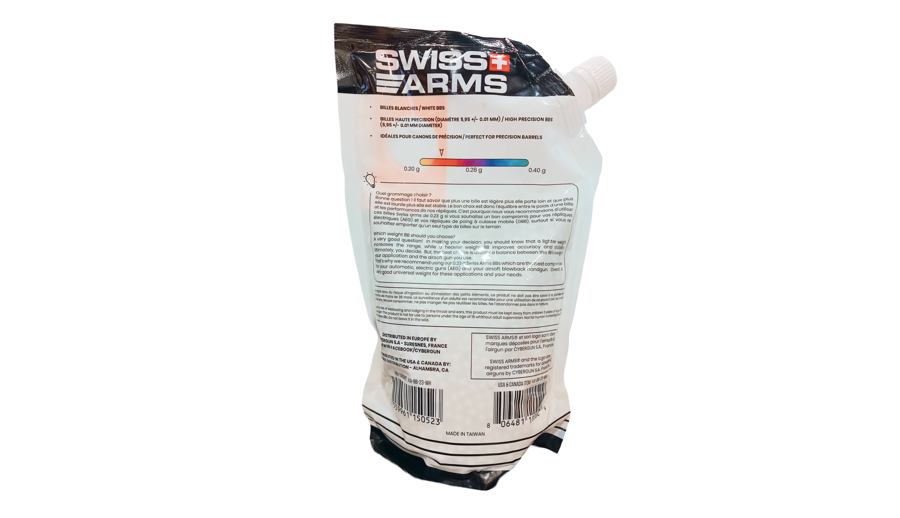 Dos du sachet de billes non biodégradables