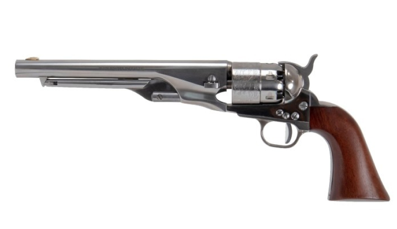 Revolver 1860 Army Acier Gravé Poignée Vernie