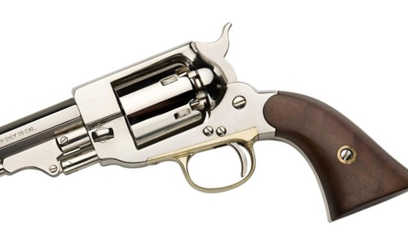 Barillet du Revolver Spiller & Burr Nickelé