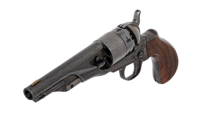 Détail du barillet du Revolver Gold Rush