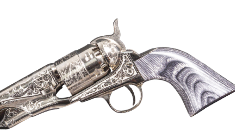 Crosse du Revolver Army Nickelé