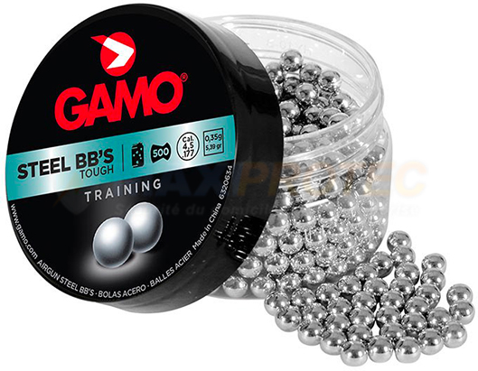 500 Billes acier rondes Gamo Steel BB's cal. 4.5 mm